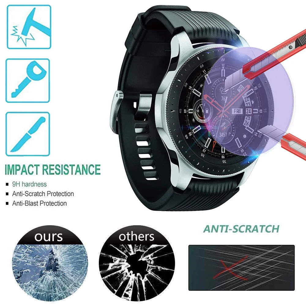 Закаленное стекло с защитой от синего света для Samsung Galaxy Watch Защитное экрана 46 мм