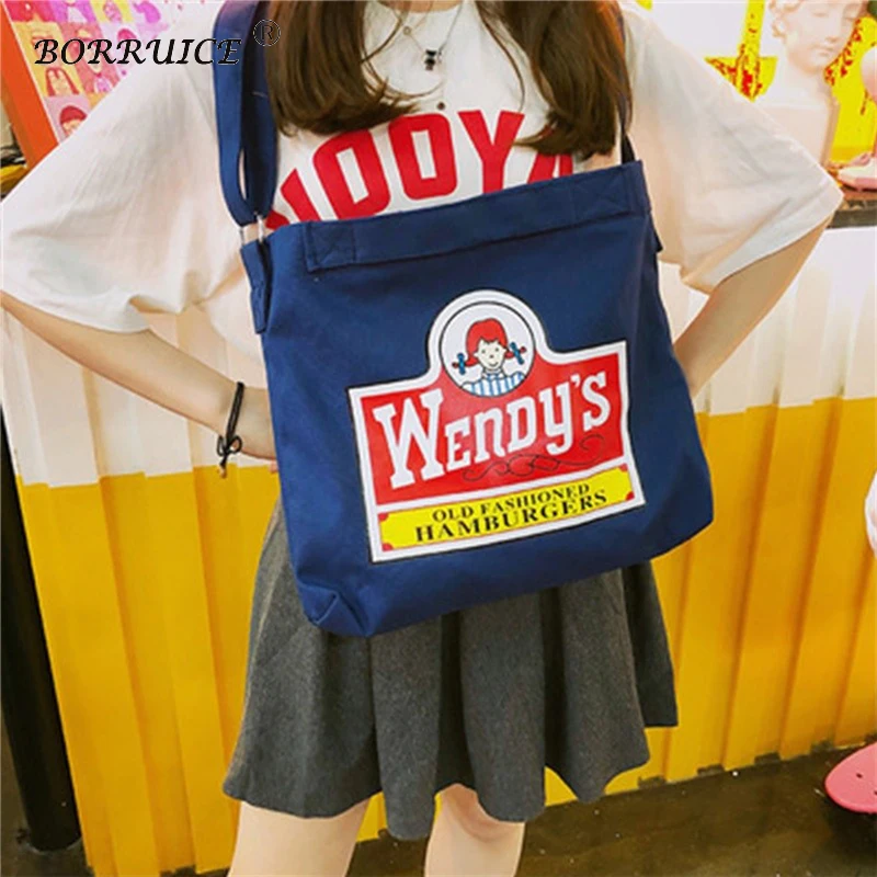 

Arsmundi Women Bag Cute Canvas Bag Japanese Harajuku Casual Messenger Bag Wild Student Shoulder Handbag Pink Bags for Girls