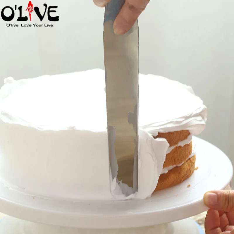  28 CM Plastic Cake Decorating Table Anti-skid Cake Turntable Rotating Cake Stand Decoration Swivel 