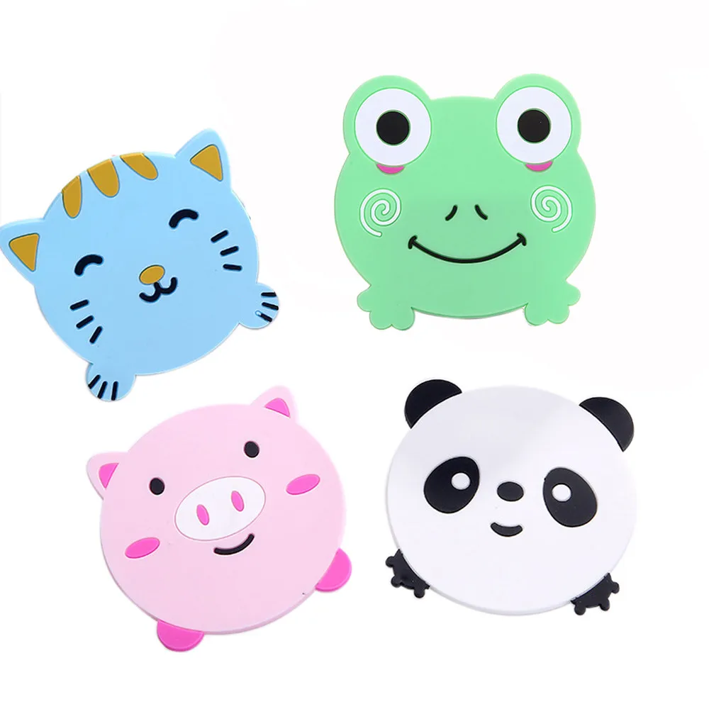 

1PC Animal Pattern Silicone Cup Drinks Holder Mat Tableware Placemat heat resistant coaster Pig/kitty/panda/ frog design sale LD