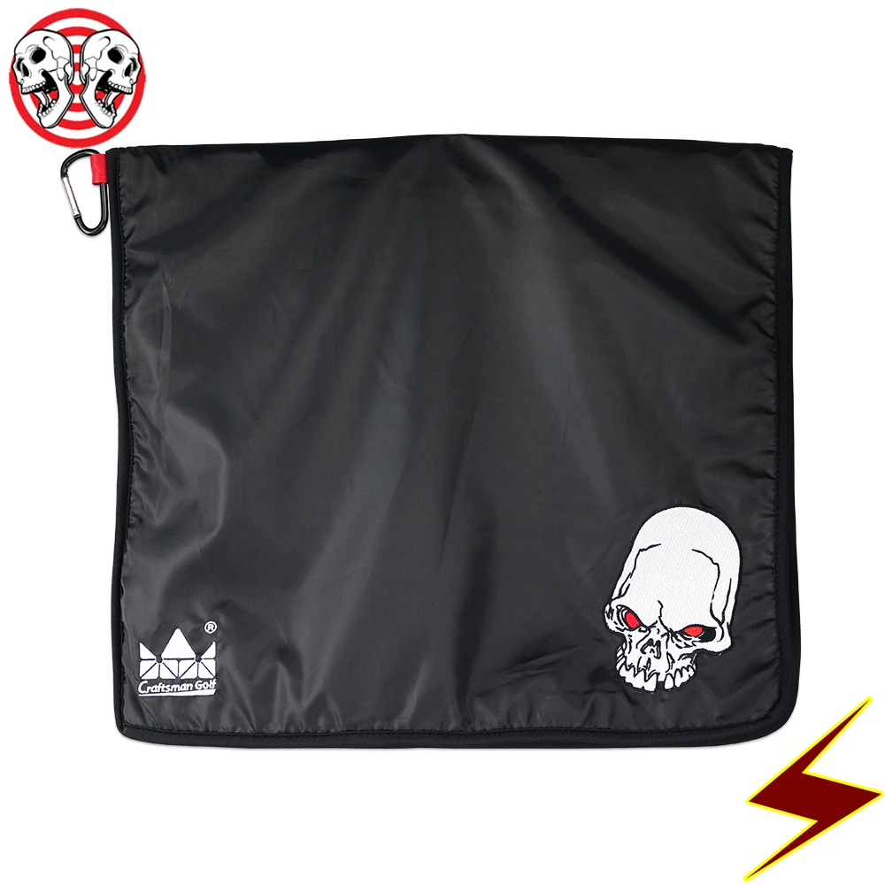 

Golf Towel Microfiber Cart Towel with Clip One Side Waterproof Skull Pattern