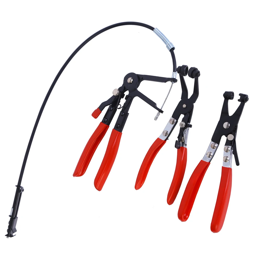 

1Pcs Professional Auto Car Repair Tool Bent Nose Hose Clamp Pliers Cable Type Flexible Wire Long Reach Hose Clip Pliers Hand Kit