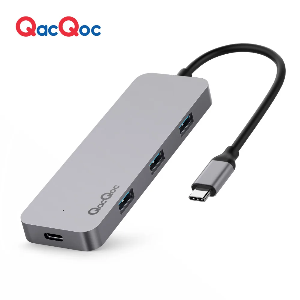 Qacqoc GN30Cアルミusb cハブ3 usb 3.0ポート4 k hdmiカードリーダータイプ-c電源配信用Macbook12 "タイプcアダプタ  _ - AliExpress Mobile