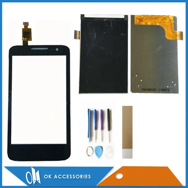 Для Alcatel One Touch M POP OT5020 5020D отдельный сенсорный экран и ЖК-дисплей черный цвет с