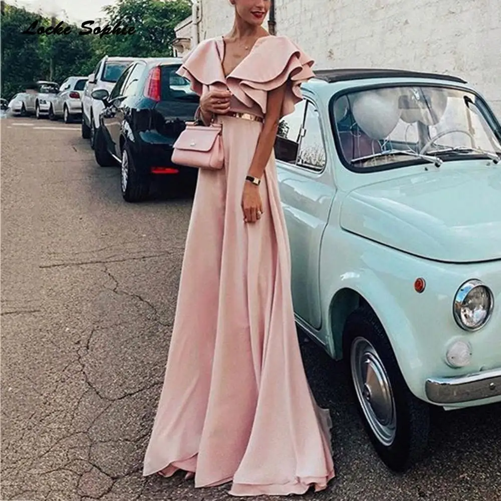 1pcs High waist Ladies Plus size Sexy party dresses 2019 Summer cotton blend Splicing Ruffles Long Dress women's Skinny Dress 1pcs High waist Ladies Plus size Sexy party dresses 2019 Summer cotton blend Splicing Ruffles Long Dress women's Skinny Dress