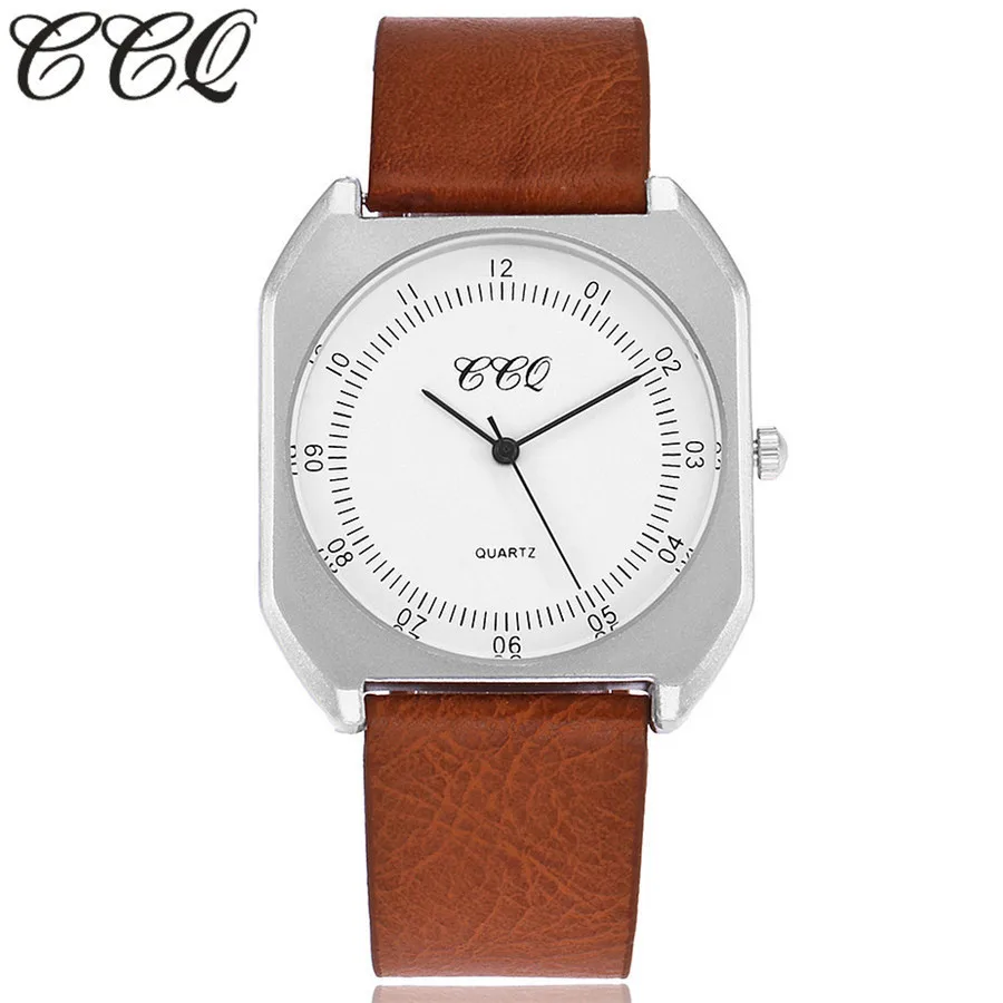 

CCQ Brand 2017 New Fashion Simple Ultra Thin Dial Luxury Silver Watch Casual Women Watches Male Quartz Clock Man Wristwatches