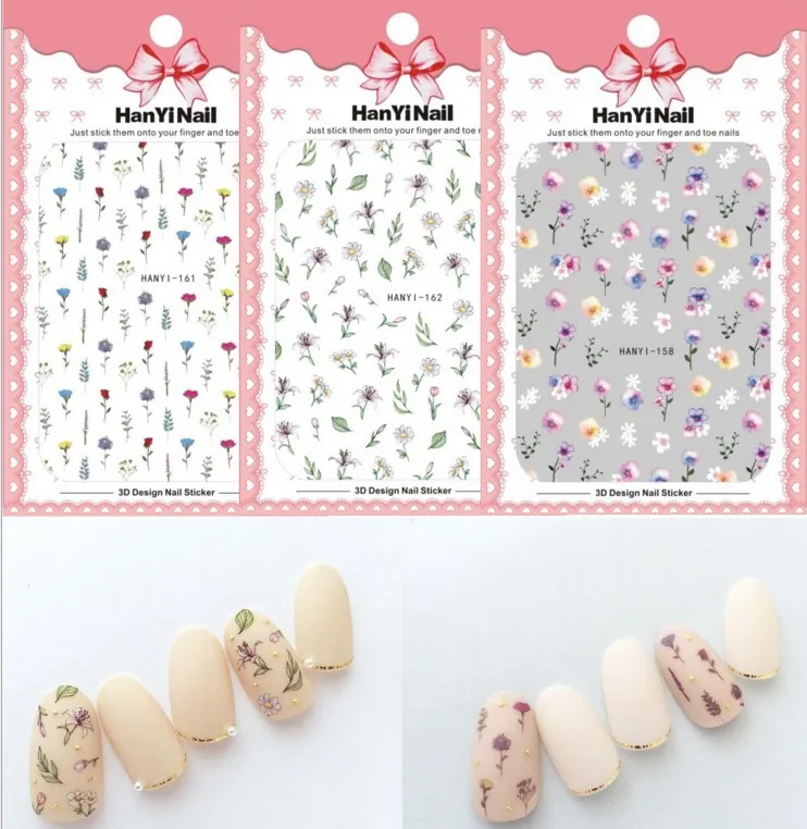 

Ultra Thin Nail Sticker Small Fresh Flowers Daisy Nail Applique Strap Adhesive Direct Stickers Decals Transfer Manicure Tips