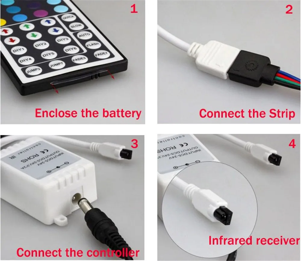 10 м 3528 SMD RGB 600 Светодиодная лента+ 44 Ключ ИК пульт дистанционного управления лента-тесьма со светодиодами под шкаф украшение для мебели 716