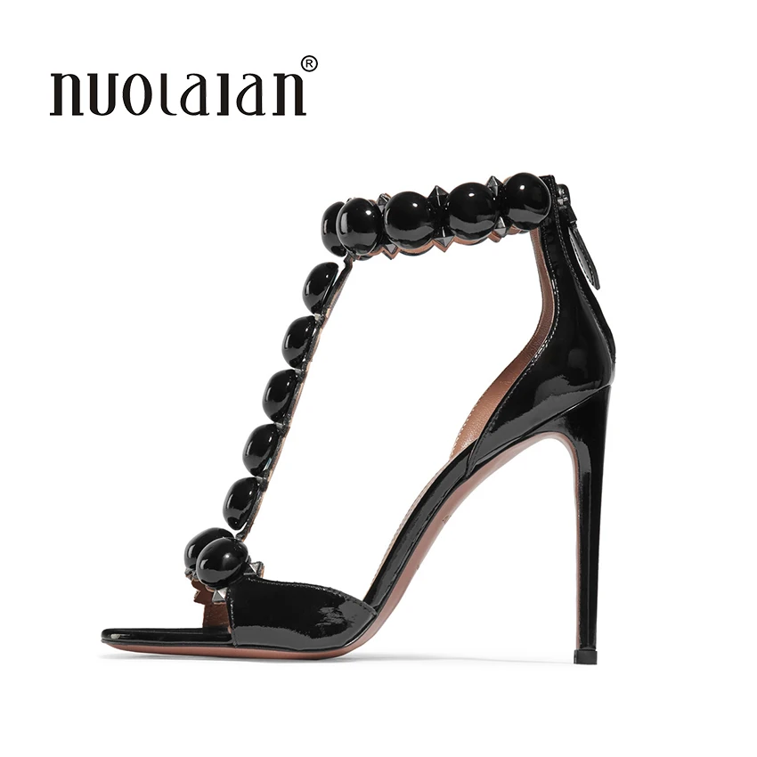 ladies black closed toe sandals