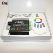 DC12-24V 18A RF Remote RGB led strip Music 2 Controller Intelligent Sonic Sensitivity Audio control for 3528 5050 5630 Led light