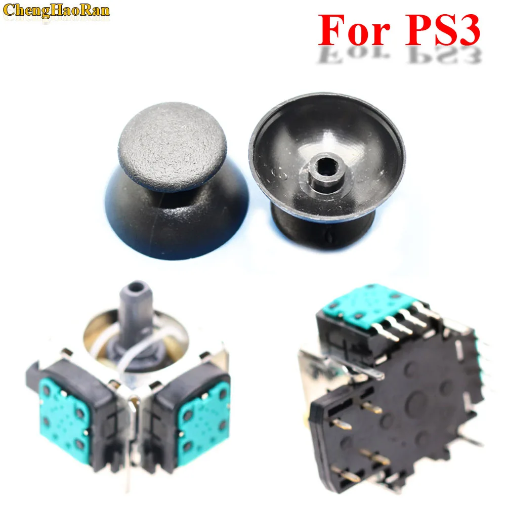 

4pcs = 2pcs 3D Analog Joystick 4pin Sensor Module Potentiometer + 2pcs cap for Sony Playstation 3 PS3 Controller Repair Parts