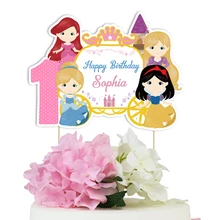 Карета-тыква торт Топпер тема принцесс бумажный торт Топпер вечерние поставки дети день рождения украшения на заказ