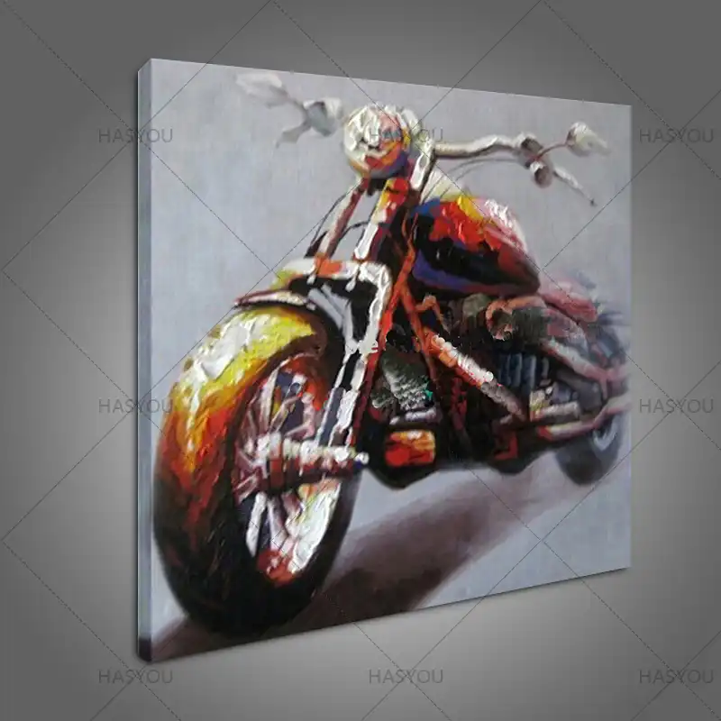 Motorcycle Motorbike Painting Home Decor Home Decoration Oil Painting Wall Pictures For Living Room Wall Art Paint Picture For Living Room Wall Picturesoil Painting Wall Aliexpress