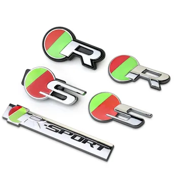 

3D Red Green Round R S RS R-Sport ABS Car Styling Refitting Emblem Badge Stickers Grille for Jaguar XJ XF XK X-TYPE Racing