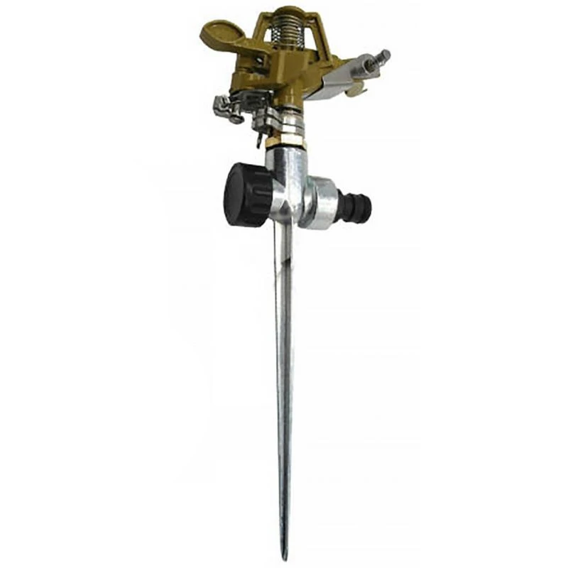 

360 Degree Rotary Irrigation Sprayer Sprinkler For Lawn Garden Yard Golf Grass Metal Impulse Spike Hose Water Sprinkler Spraye