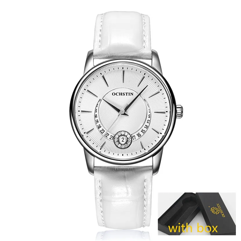Женские часы бренд OCHSTIN модные кварцевые часы женские наручные часы relojes mujer платье женские часы бизнес montre femme - Цвет: white box