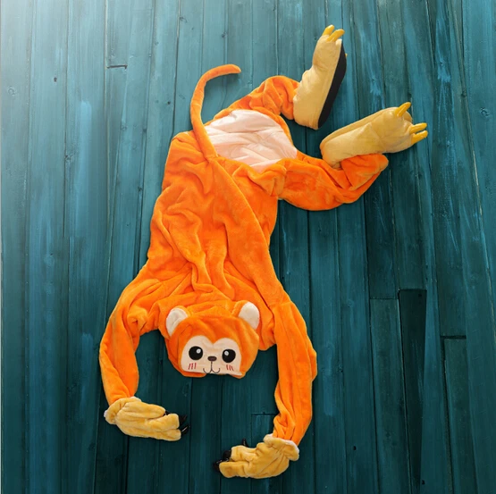 

High Quality Wholesale Monkey Winter Flannel Hoodie Pajamas Costume Cosplay Animal Onesies Sleepwear For Men Women Adults