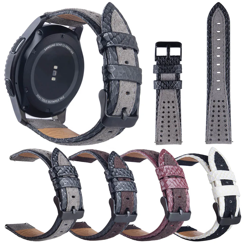 Luxury Double Colors Leather Strap for Samsung Gear S3 Frontier/Classic Watch Band for Samsung