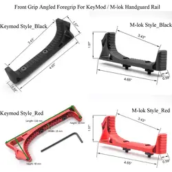 TriRock Горячая Тактический рука стоп Алюминий Handstop для Keymod/M-lok Handguard Rail_Black/красного цвета Бесплатная доставка