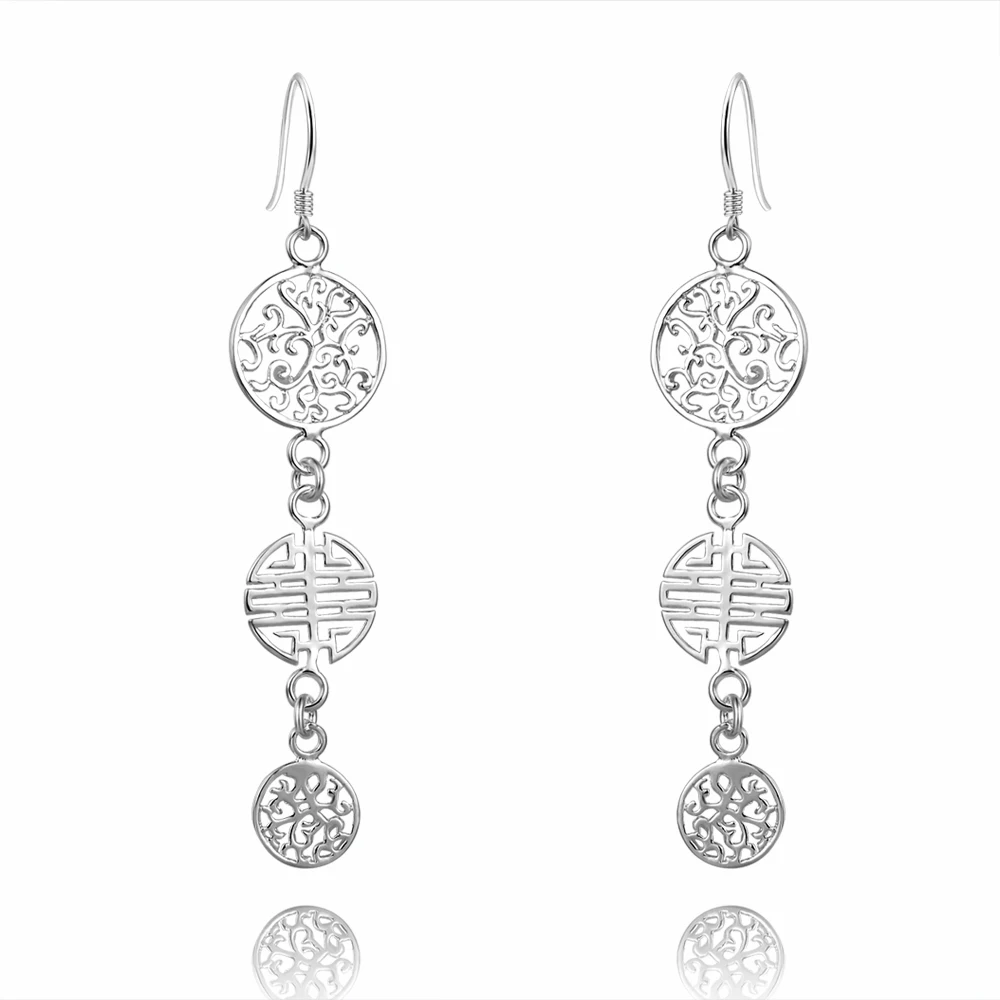 Amazing Chinese Style Fashion Lady 925 Silver Earrings Wholesale Women