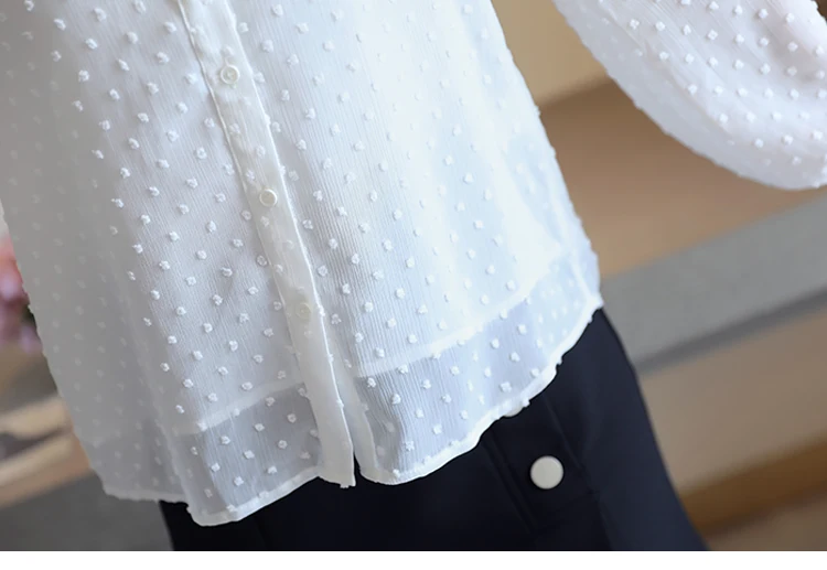 Осень Модные женские блузки Длинные рукава рубашки женские белая блуза Топ офис рабочая одежда женская блузка, рубашка женские рубашки топ женский 0974 60
