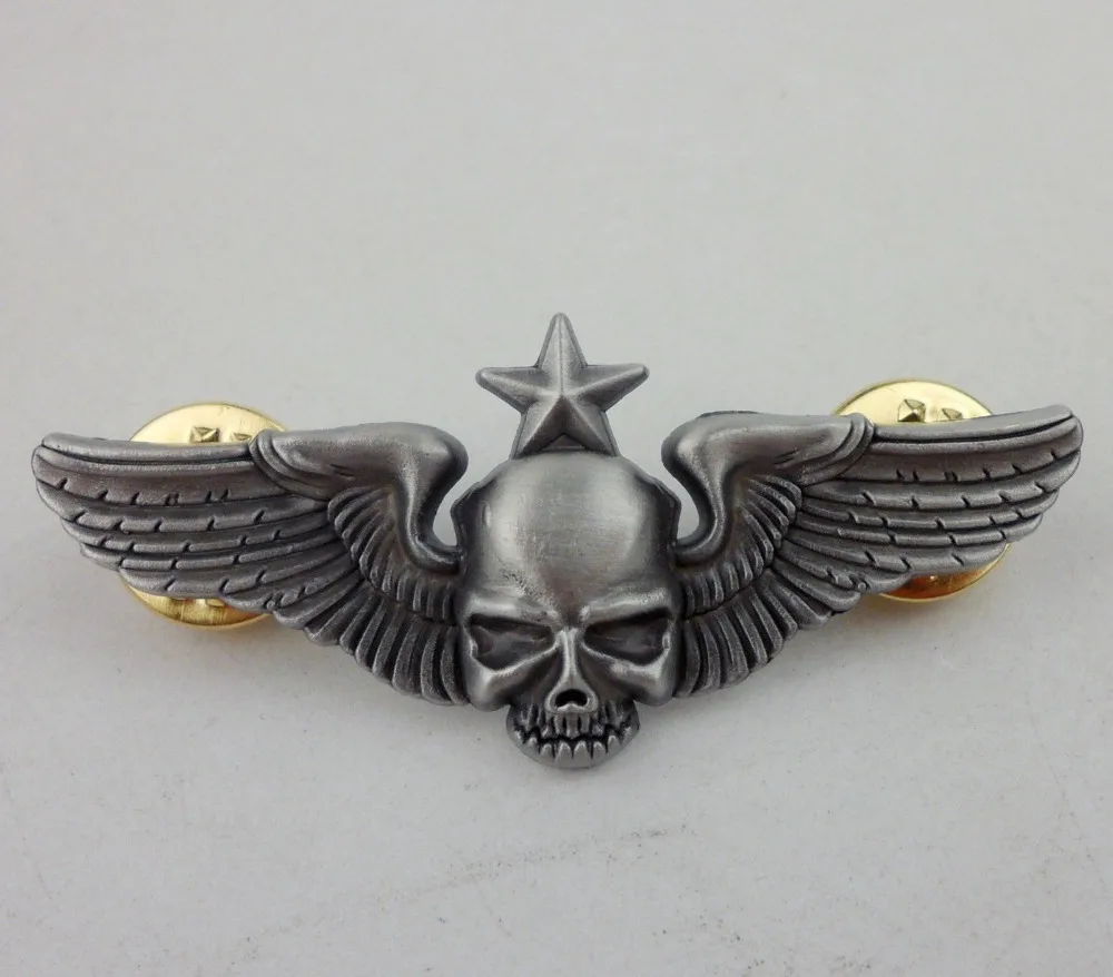 

AIRBORNE SKULL WING BADGE INSIGNIA US ARMY PARACHUTE PIN- World military Store