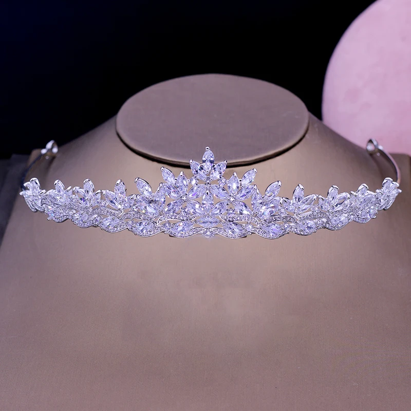 New Arrival Fashion font b Jewelry b font AAA Cubic Zirconia Pave Women font b Tiaras