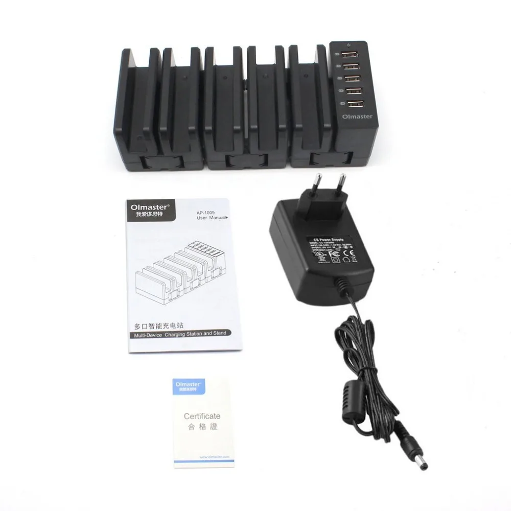 

Olmaster Multifunction Charging Dock With 5 USB Ports Foldable Flexible USB Hub Fast Charging Universal for Phone Tablet