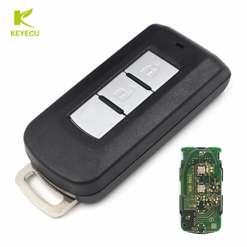 KEYECU натуральная Замена Smart Remote брелок 2 кнопки 433 9 мГц FSK ID47 чип для Mitsubishi Lancer Outlander