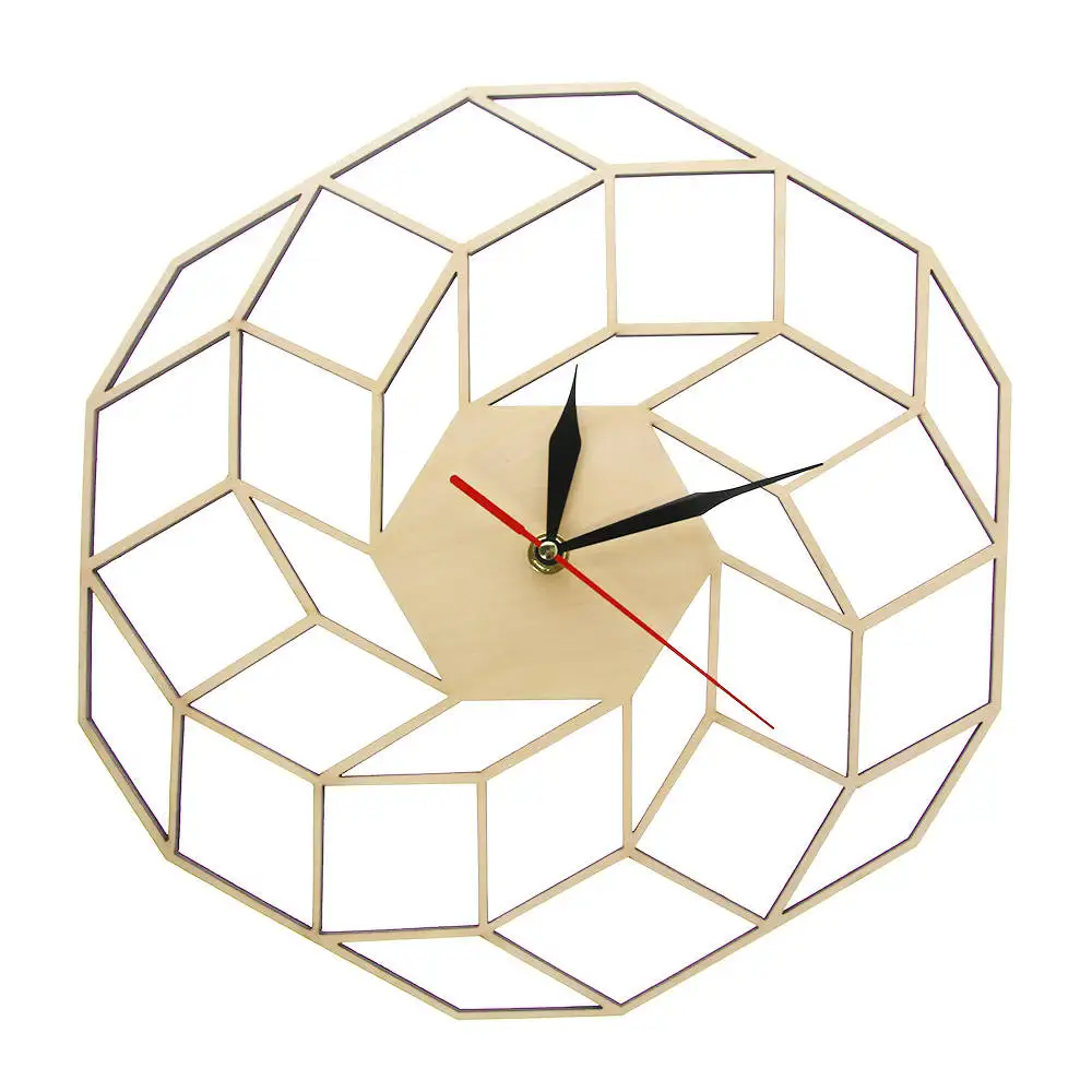 Ловец снов деревянные настенные часы кухонное украшение для дома настенное искусство современные высококачественные геометрические бесшумные часы ручной работы