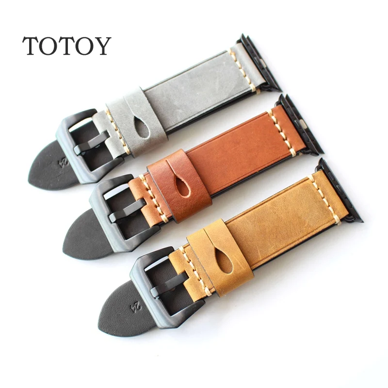 

TOTOY Retro Leather Watchband For Iwatch, 38MM / 42MM For Apple Watch Sport Style Leather Watchbands, Fast Shipping
