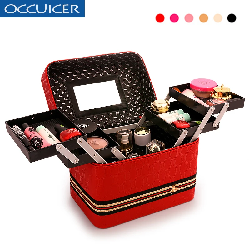 Best Price Portable 3 Layers Folding Drawer Makeup Organizer Storage Bags Jewelry Container Cosmetic Box for Home Travel Women Female Gift Best Price Portable 3 Layers Folding Drawer Makeup Organizer Storage Bags Jewelry Container Cosmetic Box for Home Travel Women Female Gift