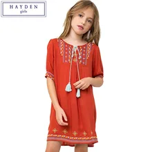 HAYDEN Chica Adolescente Moda 2017 Verano Nuevas Muchachas de Los Cabritos Vestido de Boho Bohemia Chic Ropa Adolescentes Ropa de Marca para Niños