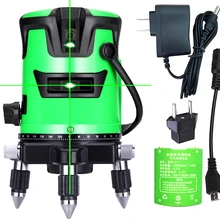 5 линий 6 точек зеленый лазерный уровень автоматическое самонивелирование 360 вертикальный и горизонтальный режим можно использовать на открытом воздухе