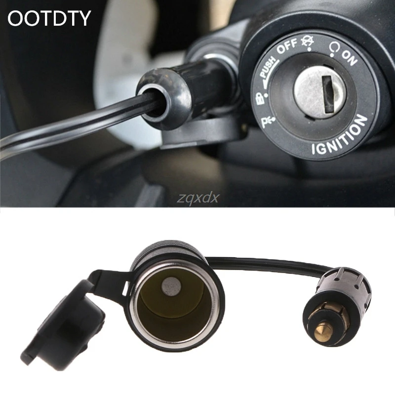 

DC 12V 24V EU Plug For BMW DIN Hella Motorcycle Charger Socket Outlet Convert to Car Cigarette Lighter Adapter Power Lead Cable
