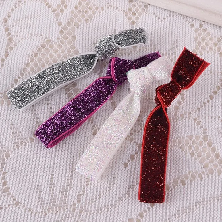 Glitter Elastic Hair Ties1