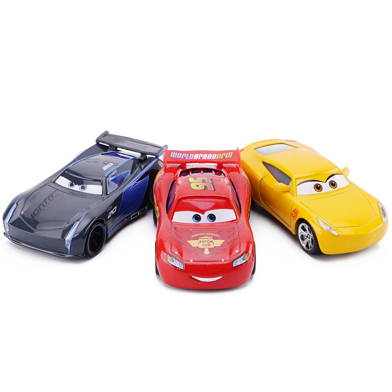 Disney Pixar Cars 2 3 Lightning McQueen набор Джексон Сторм Круз Рамирес 1:55 Литой Сплав автомобиль