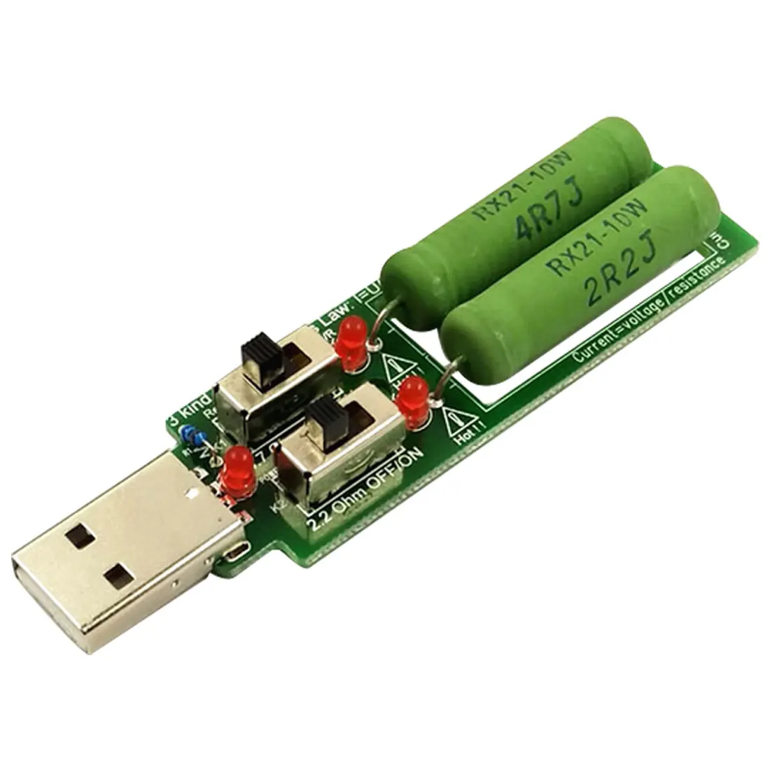 USB Charge Current Detection load Testing instrument 2A/1A Discharge Aging Resistance USB Power Adapter