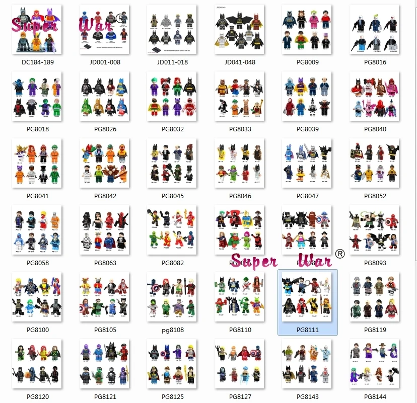 

10Set DC Series 3 Justice League Superman Batman The Flash Aquaman Wonder Woman Cyborg Model Bricks Children Toys Gift