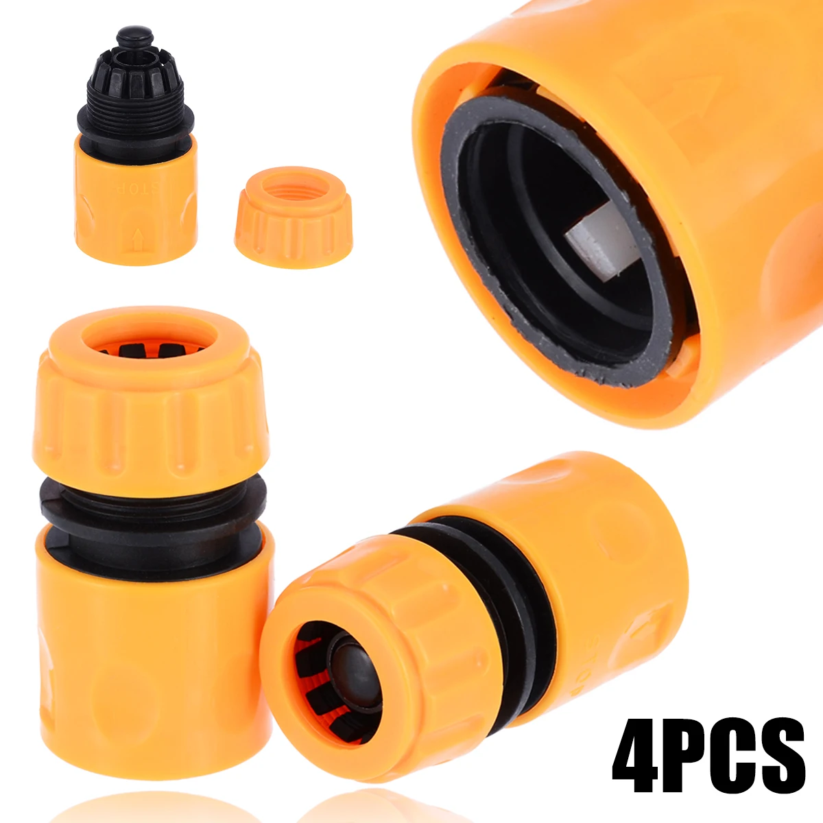 Mayitr 4pcs Garden Water Hose Pipe Tap Connection Connector Fitting Adapter Car Wash Irrigation Garden Tools