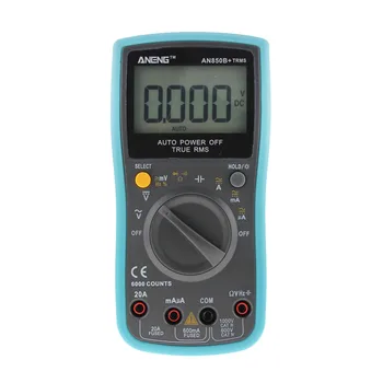 

Portable LCD Digital Multimeter AC/DC Current Ohm Voltmeter Temperature Auto Range Ammeter 6000 Counts Backlight