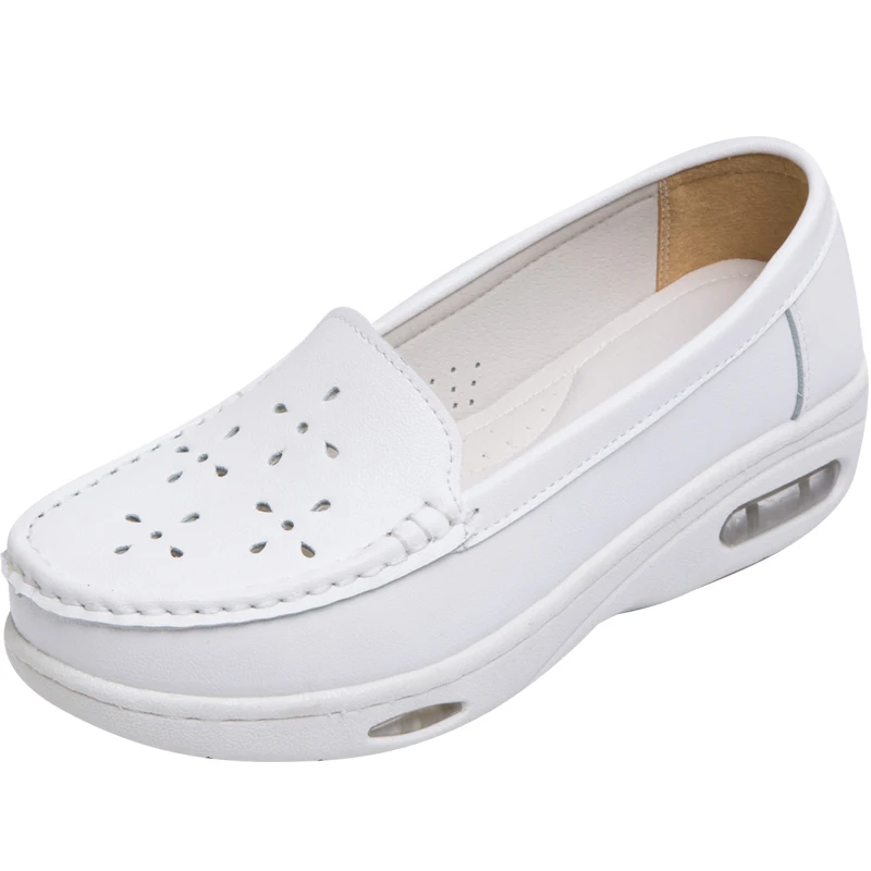Mocassins Slip Automne 2018 Été Femme Sur Casual Cutout Infirmière Sneakers floral Appartements Lace White Pour Femmes Blanc White White Plate forme Marche smooth Dames Chaussures P8qzd