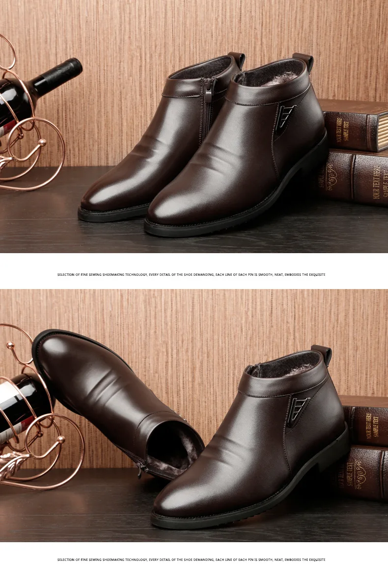 Vlevet/осень-зима; мужские ботильоны в стиле ретро; удобная брендовая повседневная обувь на молнии; теплые зимние ботинки; Мужская обувь; H416