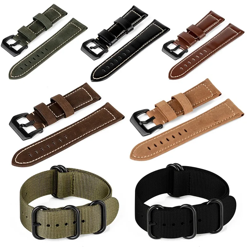 

Durable Nylon Woven Leather Watchbands Replacement Wrist Support Watch Band Strap Belt For Garmin Fenix 3 Watch Bracelet