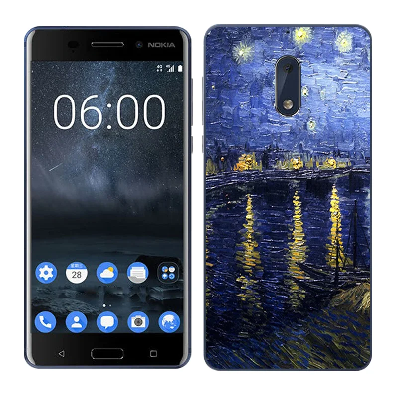 Чехол для Nokia 6 Six, мягкий силиконовый чехол из ТПУ с рисунком Пейзажа для Nokia 6, защитные чехлы обложки для телефонов Nokia6, чехол