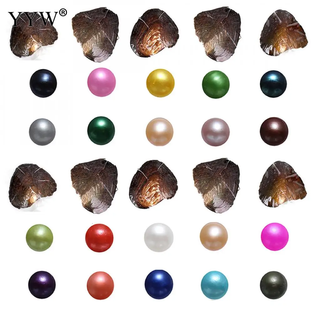 

50pcs/Lot Mixed Color Freshwater Cultured Love Wish Pearl Oyster Freshwater Pearl Beads Vacuum Pack Oyster Pearl