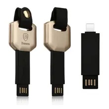 100% Original Baseus Mini Keychain Micro USB Cable 8 Pin High Speed Lighting Cable For Iphone 5s/Ipad/Ipod Charger