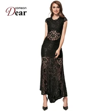 Comeondear Pizzo Nero Aderente Backless Del Partito Dell'abito Abito Donna Lungo Elegante Bella A Buon Mercato Abiti VB1065 Vestito Da Partito 2018