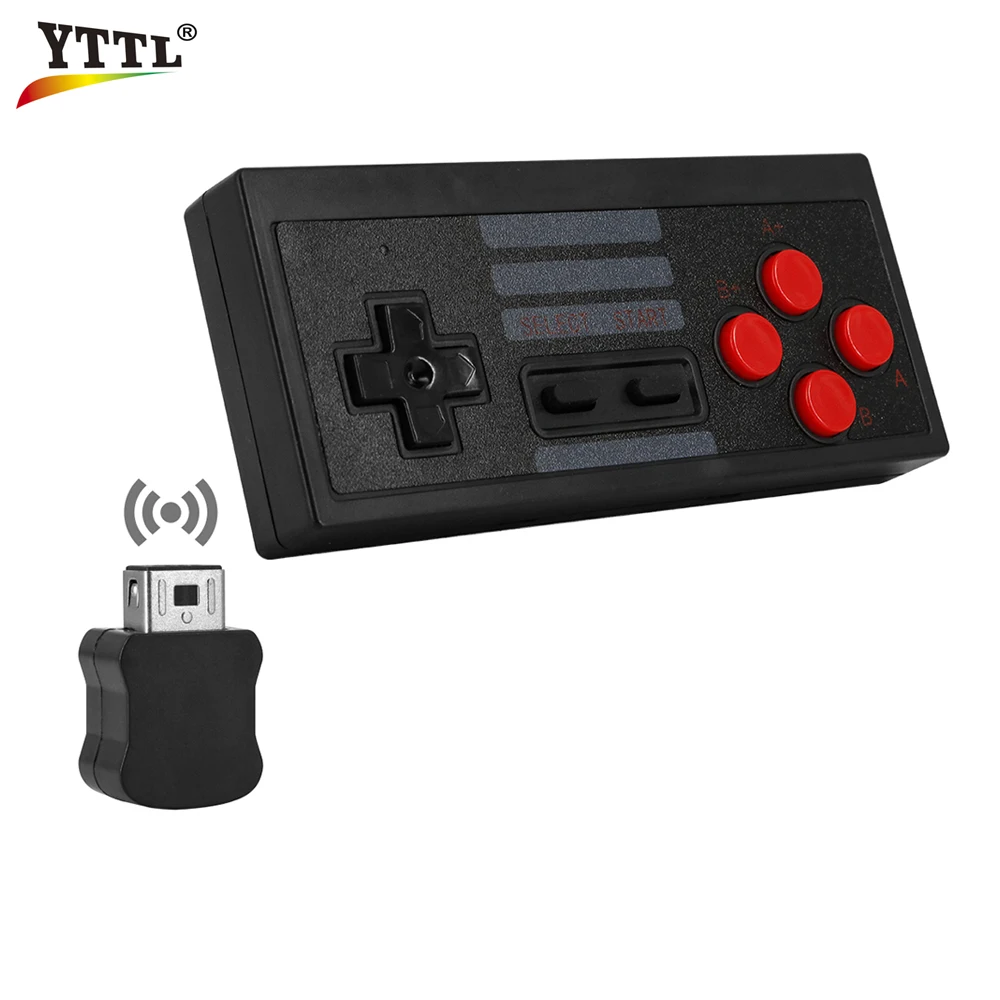 YTTL беспроводной контроллер для классический мини, NES Edition геймпад и ПК/USB кнопочный контроллер с беспроводной приемник не NES