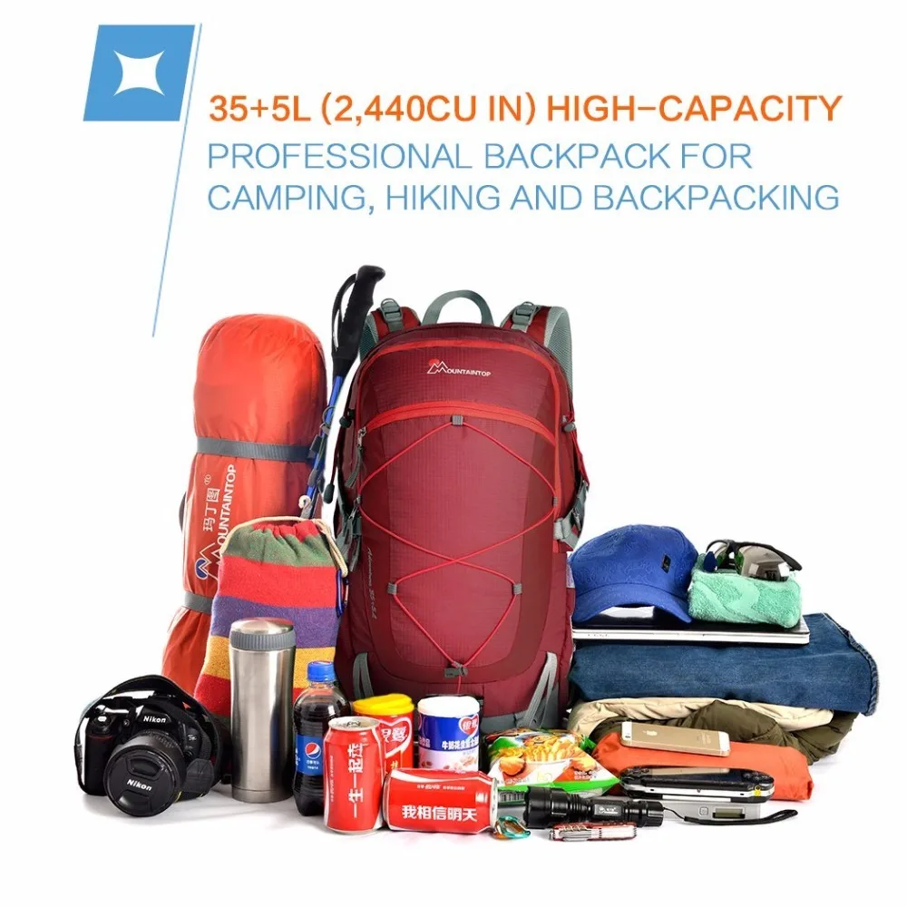 2017 New Arrival High Quality Waterproof Polyester Fabric Climbing Bags 40L Camping Hiking Outdoor Sport Backpack